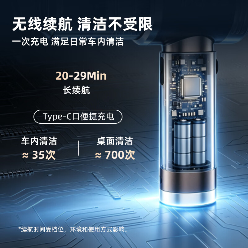 夏新(Amoi)车载吸尘器手持式家用小型无线大吸力汽车用高续航除尘器除皮屑桌面吸尘清洁宠物吸毛器除螨随手吸 玫瑰金【12000Pa】11件套豪华礼包+地刷-顶配五合一