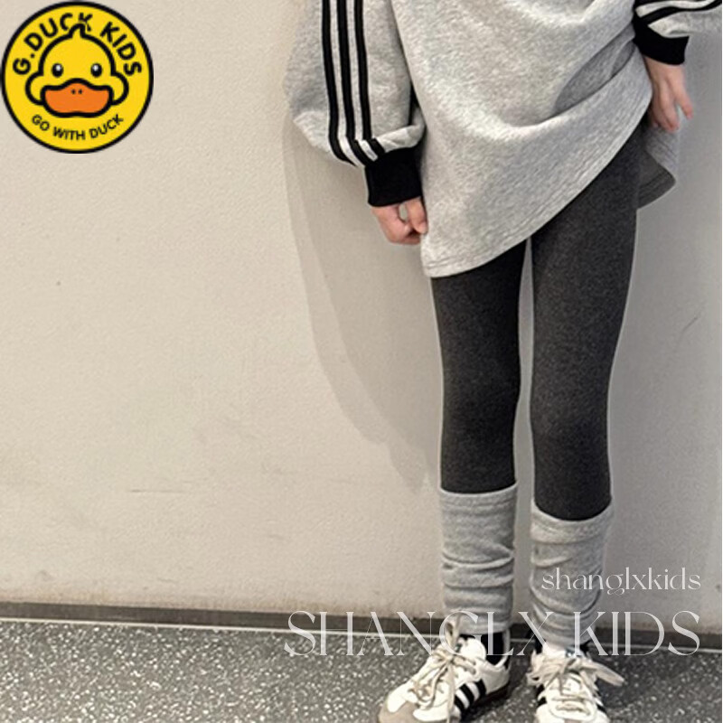 G.duck小黄鸭女童卫衣秋装新款儿童哈喽kit猫衣服女大童超好看上衣秋季 灰色 170