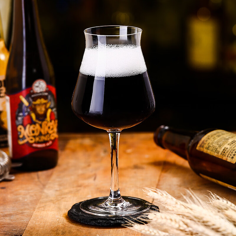 郁金香精酿啤酒杯家用比利时特酷TEKU 高脚杯 水晶玻璃红酒杯葡萄 特酷杯420ml(适合330ml精酿)