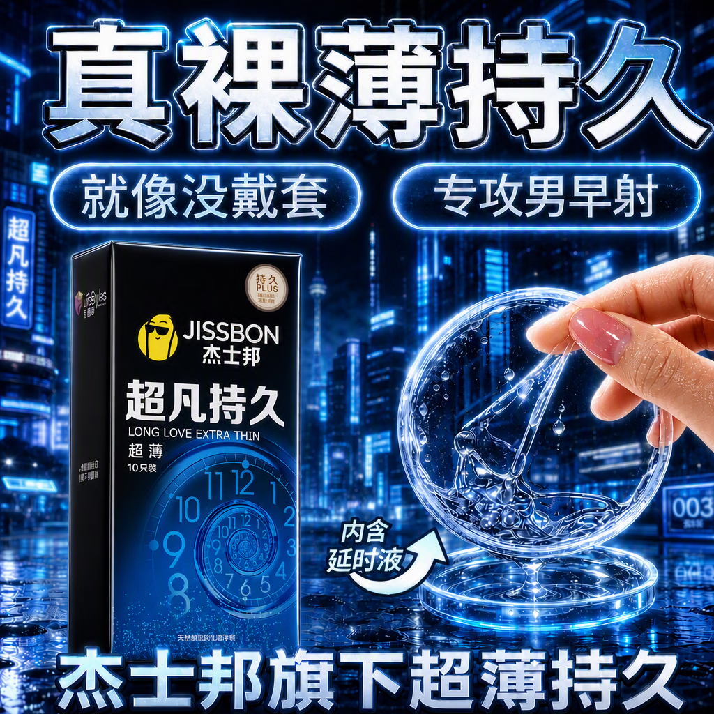 杰士邦超凡持久003超薄延时避孕套安全套持久男专用防敏感套byt 【加量更久更薄-纯10只】超凡持久超薄组