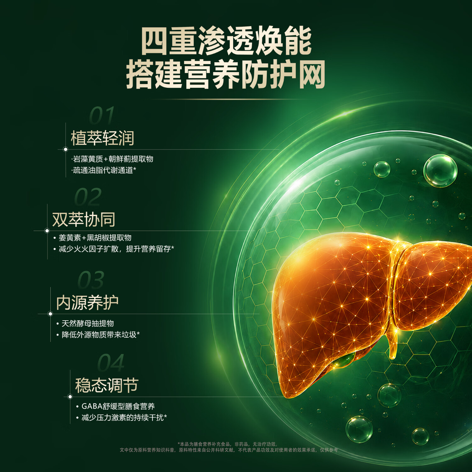 S O'NLSO肝脏营养onlso护肝片朝鲜蓟养肝护肝胶囊原装进口海外旗舰店 买2赠1【3瓶周期装】