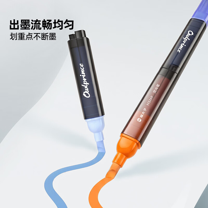 猫太子百变叠色荧光笔划重点小学生专用记号笔彩色划重点初中生专用重点标记笔双头自由拼接儿童无毒护眼 【可拆卸不占空间】百变叠色荧光笔-缤纷虹彩12支