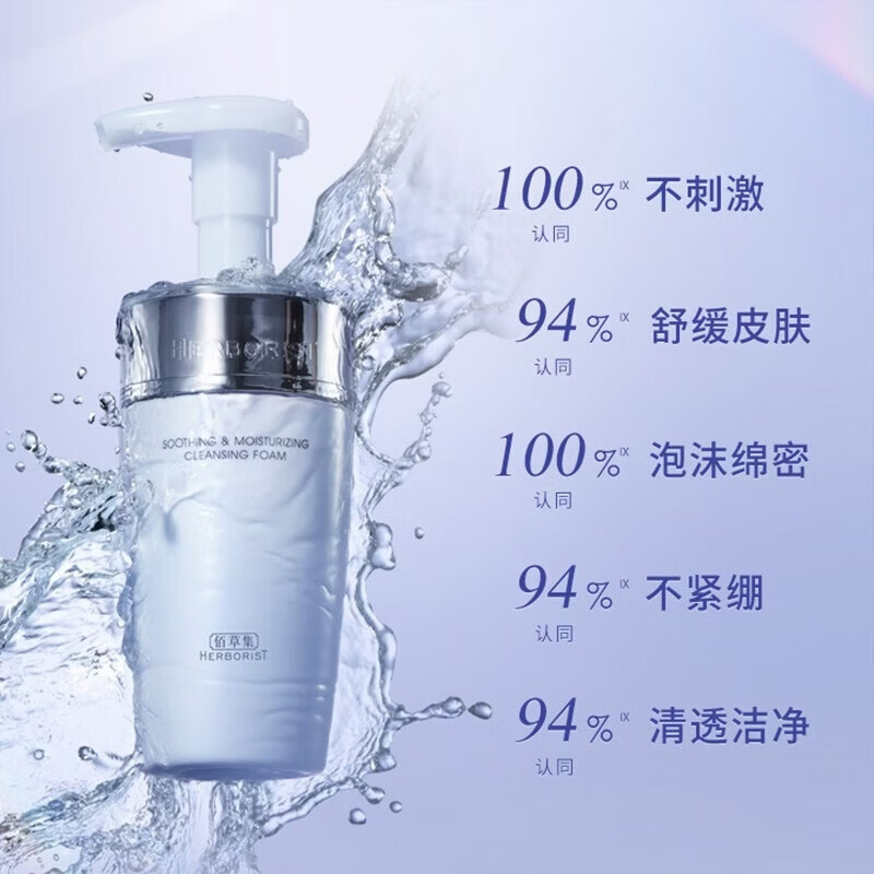 佰草集双石斛舒缓保湿洁面泡145ml氨基酸洗面奶男女温和水润深层清洁 【囤货装】双石斛舒缓洁面泡145ml*2支