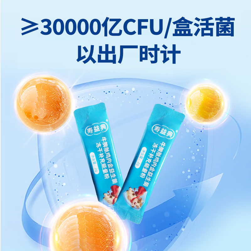 益骋肠胃益生菌冻干粉成人中老年调理肠胃便秘 儿童益生菌 10袋*2盒 32株益生菌|B420进口菌株|1000亿CFU添加