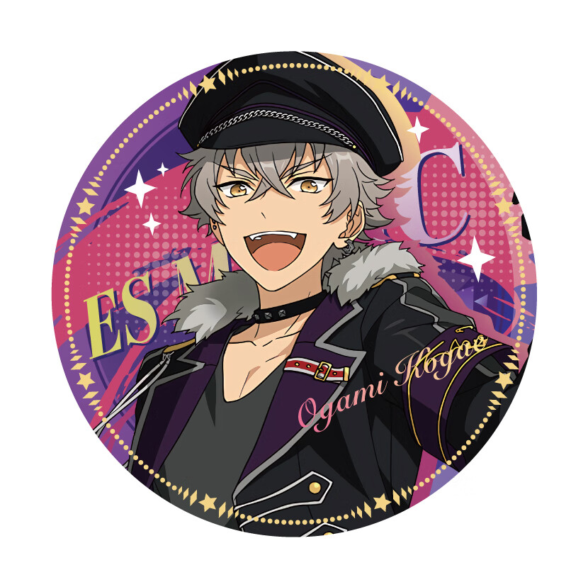 梦幻祭同人设计周边朔间零天城燐音凛月镭射玻璃吧唧徽章 大神晃牙