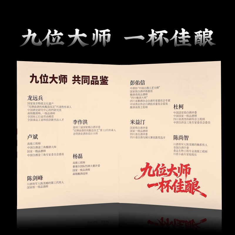 舍得酒业股份 九大师 纯粮酿造 品味经典 高端浓香型白酒 商务宴请 52%vol 500mL 6瓶 整箱装