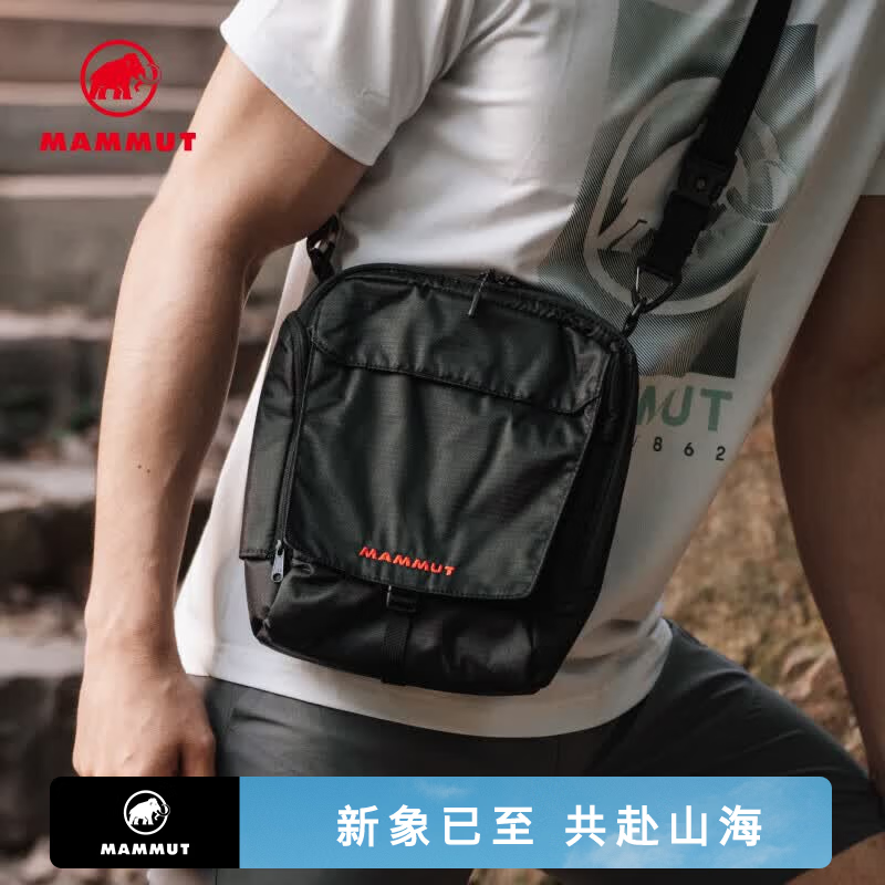 猛犸象（MAMMUT）【红标】Tasch男女款户外单肩休闲便携多功能斜挎小包4L 黑色 4L