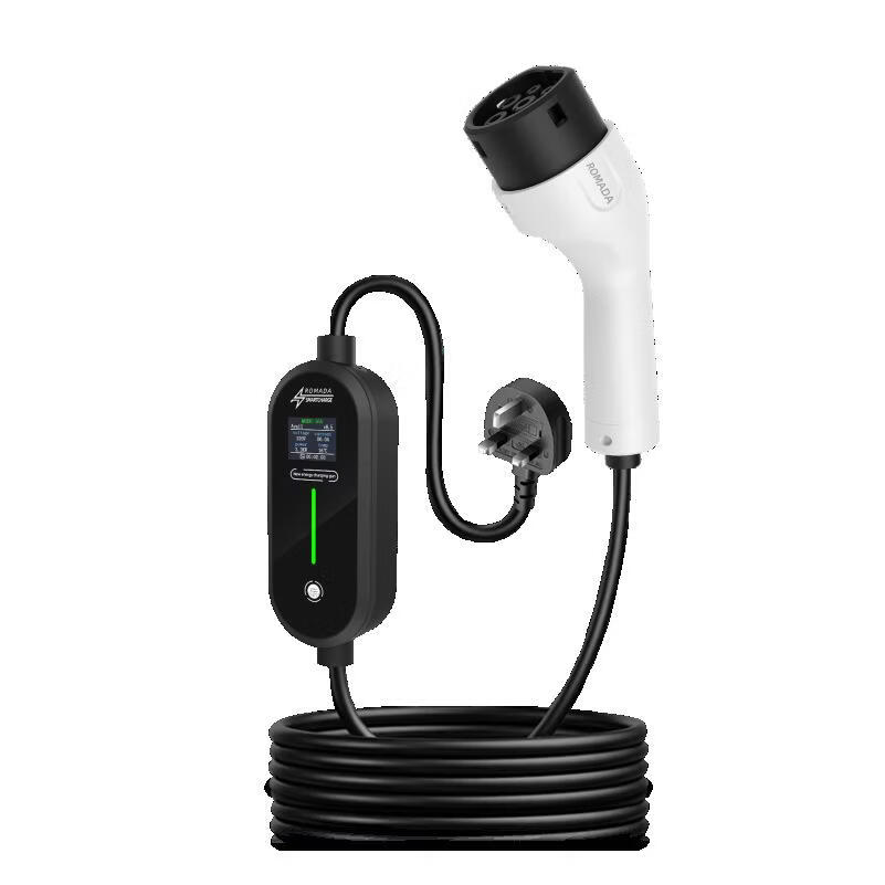 ROMADAEV欧标新能源电动汽车充电枪桩器便携式随车充家用Type2欧标7kw 【英插国标GBT/3.5kw】5米收