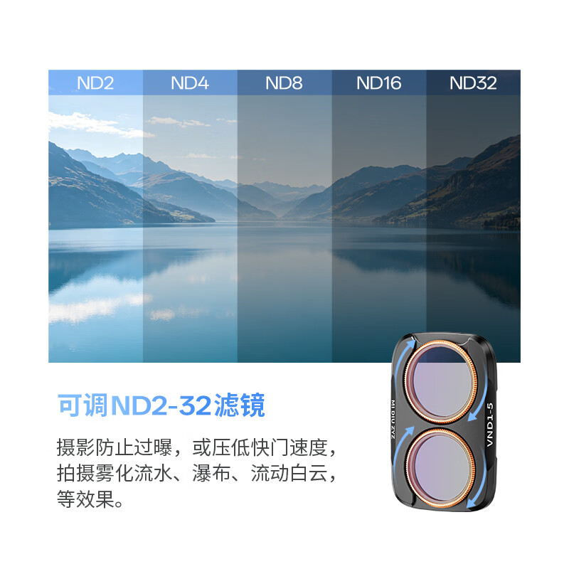 米丢适用大疆osmo Pocket4Pro滤镜套装磁吸滤镜uv保护镜cpl偏振镜黑柔nd减光镜云台运动相机摄影配件 pk4pro【美颜增广镜】