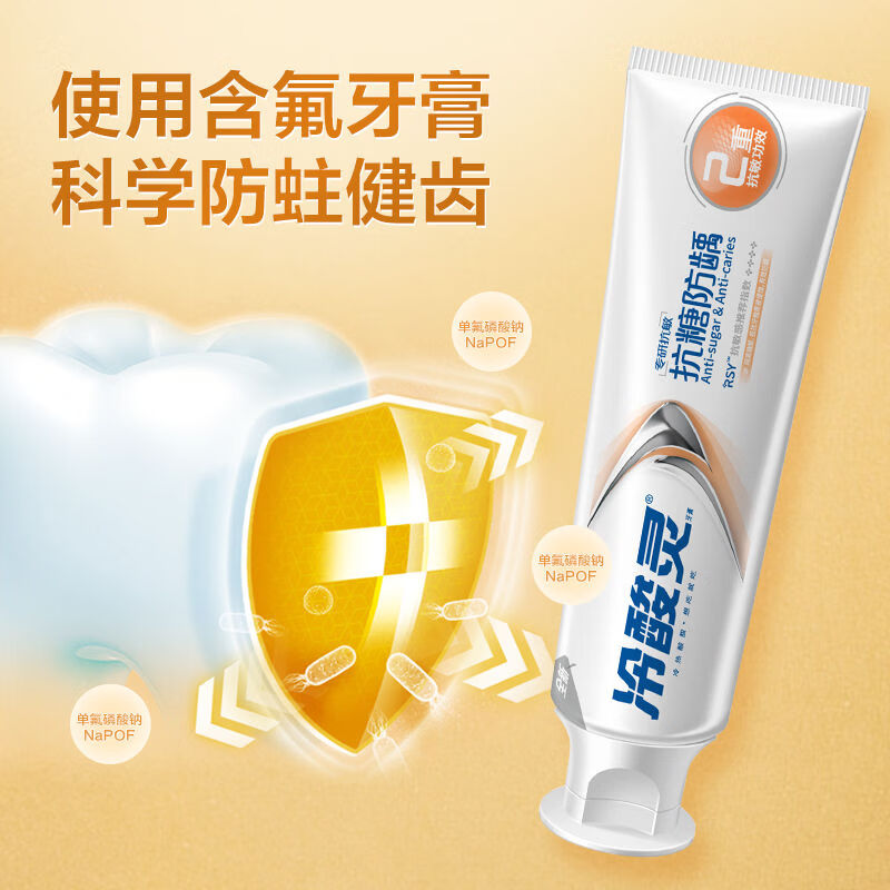 冷酸灵抗糖防龋含氟防蛀专研抗敏感牙膏成人牙膏官方正品 专研抗糖防龋 60g*10(临期3个月)