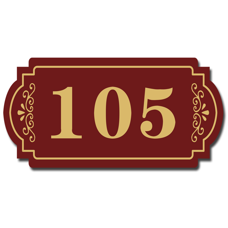 门牌号定制宿舍酒店出租房间门牌号码牌家用数字牌子宾馆门贴定做 h