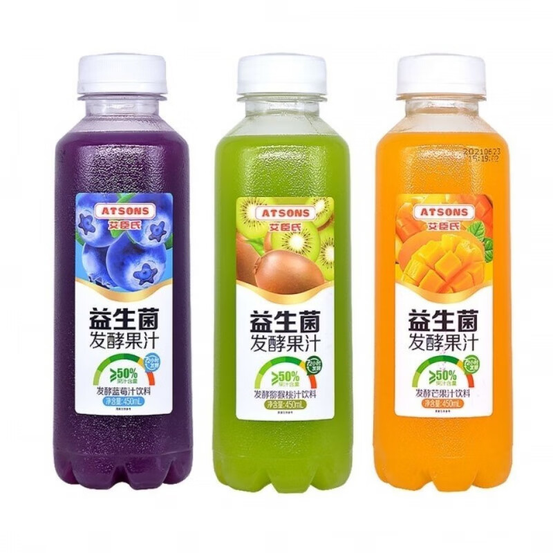 食喜运艾臣氏益生菌果汁饮品450ml瓶装整箱1.2l 芒果汁 1瓶1.2l
