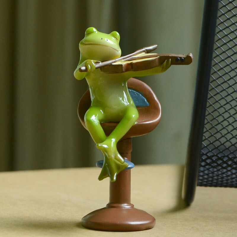 真自在创意青蛙工艺品小摆件树脂动物装饰品小礼物教师节送男生女生