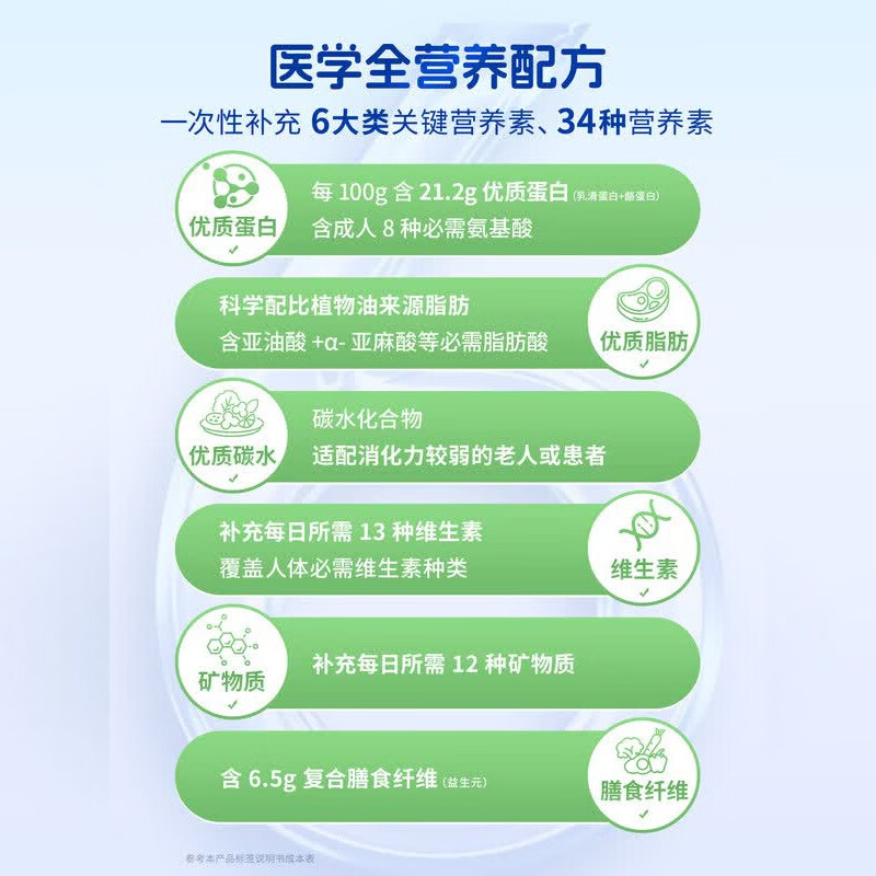 爱优诺优康力臻特医全营养配方粉香草味 乳清蛋白粉 中老年补充营养送礼 优康力臻 50g*1袋 【全营养配方】