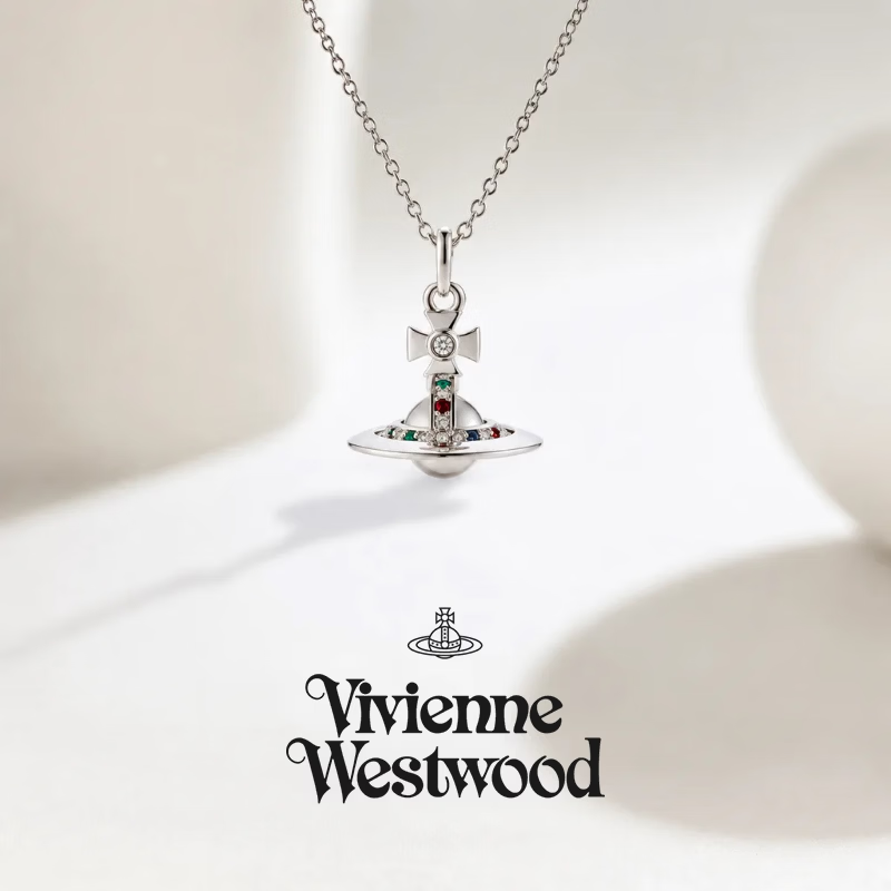 薇薇安·威斯特伍德（Vivienne Westwood）西太后TINYORB银色土星项链 送女友礼物 奢侈品正品教师节