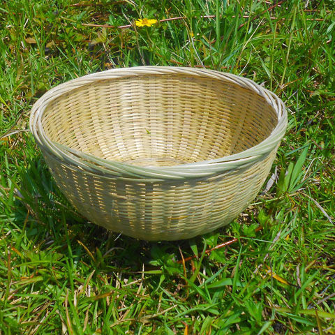 奔新农(benxinnong)编篮子收纳水果篮篓馒头筐厨房家用竹编簸箕竹篓