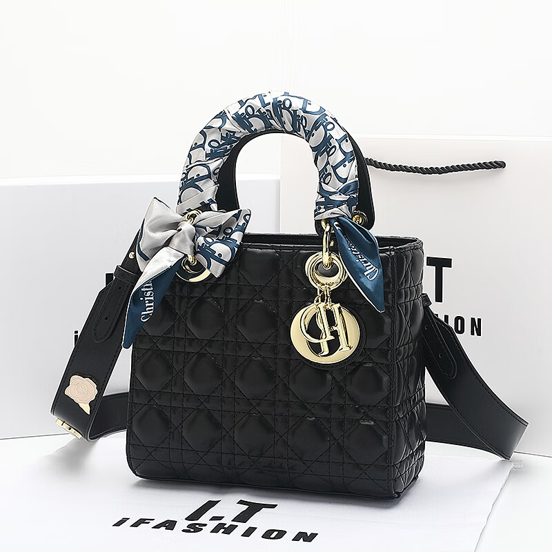 贝叶莎(beiyesha)香港2023新款春夏时尚女包小香风戴妃包斜挎包单肩