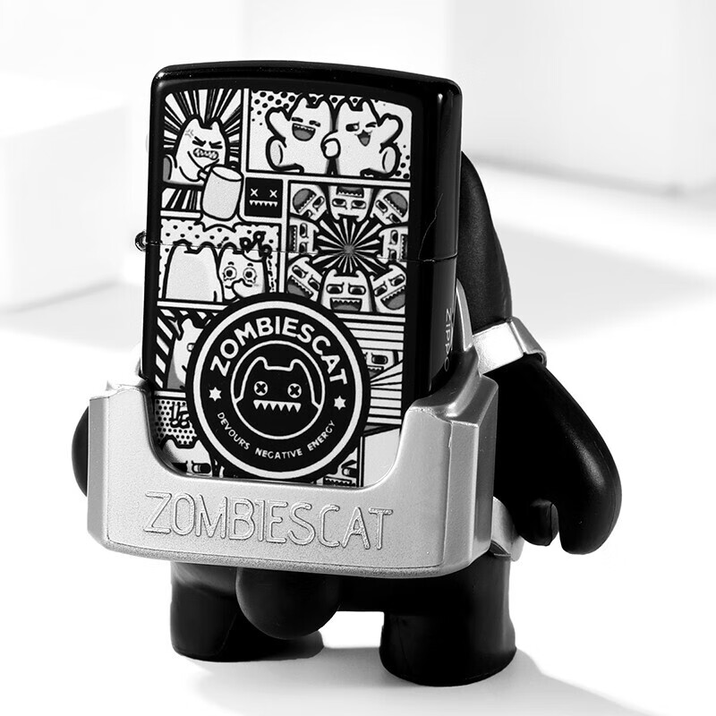 zippozippo打火机魔鬼猫联名款之宝打火机魔鬼猫表情猫套装送男友礼物