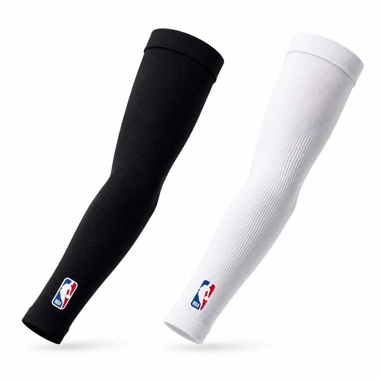 NBA冰袖高弹篮球护臂男女防晒袖套开车运动户外骑行护臂防紫外线护袖 黑色【高弹透气+冰感防晒】