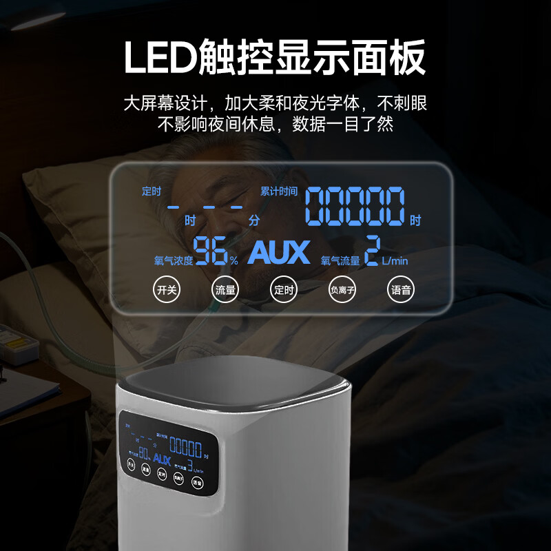 奥克斯家用制氧机吸氧机轻音制氧呼吸雾化一体机老人孕妇吸氧机 【尊享款】双倍吸氧+制氧雾化AU-23W