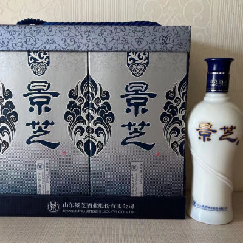 景阳春 52度500ml景芝酒青花白酒6瓶山东纯粮食浓香白酒整箱送礼 500