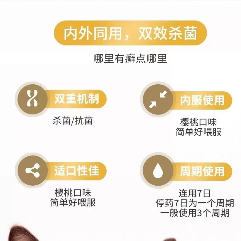 金宇汉肤欣同成分伊曲康唑口服液猫藓狗真菌皮炎感染皮肤病马拉色菌 皮肤病洗剂+喷剂 1mg*1盒