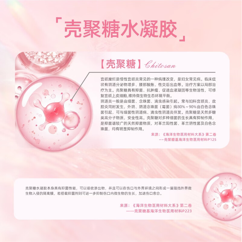 润清达徽科生物医用生物水凝胶细菌滴虫霉菌混合性阴道炎宫颈炎宫颈糜烂 1盒 80g【体验装】