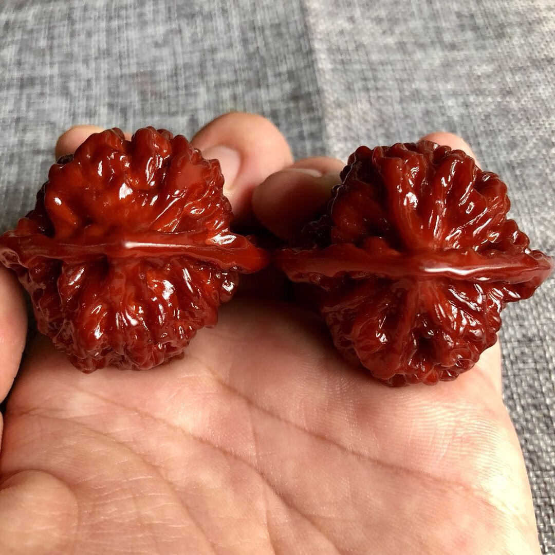 杉贝文玩核桃大官帽核桃 老核桃包浆文玩核桃手把件47mm 件47mm