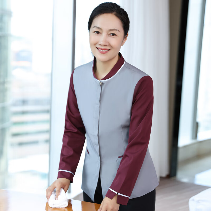 服女长袖秋冬装酒店阿姨客房女保洁员家政工装餐饮餐厅清洁员工作服