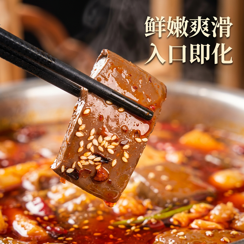 暖仔火锅鸭血新鲜鸭血豆腐鸭血粉丝汤炒鸭血鸭货食材 暖仔火锅鸭血嫩鸭血无腥味280g*20量贩商用
