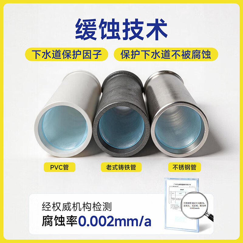 沫檬【刘涛同款】管道疏通剂强力溶解厕所马桶下水道除臭地漏清洁 2瓶装【强力疏通 不伤管道】赠缝隙刷*1