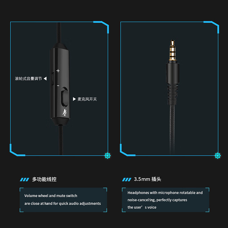 西伯利亚（XIBERIA）S21D 耳机头戴式 游戏耳机耳麦 电脑手机耳机 吃鸡耳机带麦 电竞耳机 铁灰色