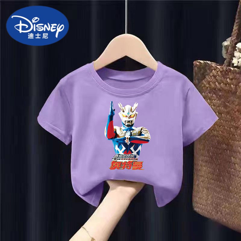 迪士尼(disney)赛罗奥特曼系列男童短袖运动新款印花夏季中大童潮童装