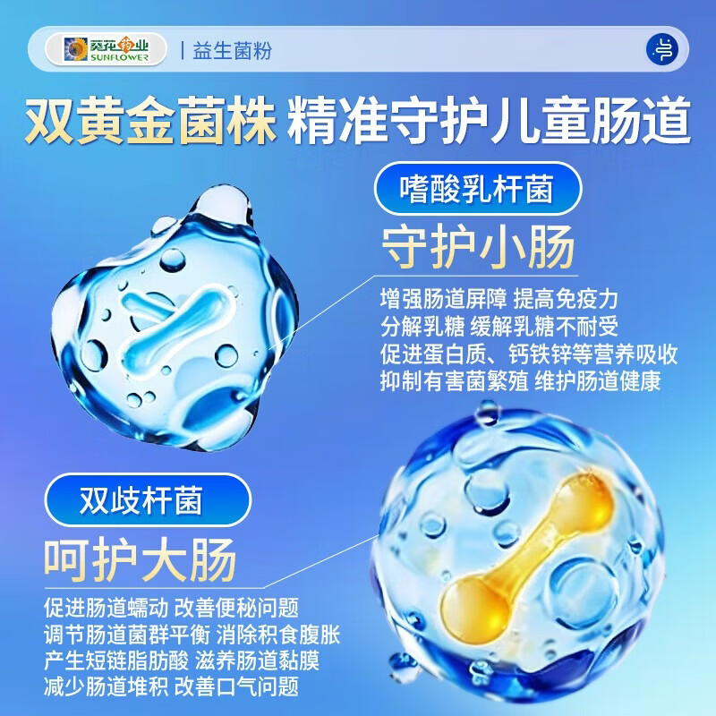葵花药业益生菌儿童3-6-12岁调理肠道菌群增强免疫力青少年儿童专用益生菌 【巩固装】调节肠胃菌群 增强免疫力 7袋*3盒 调节肠道菌群&增强免疫力