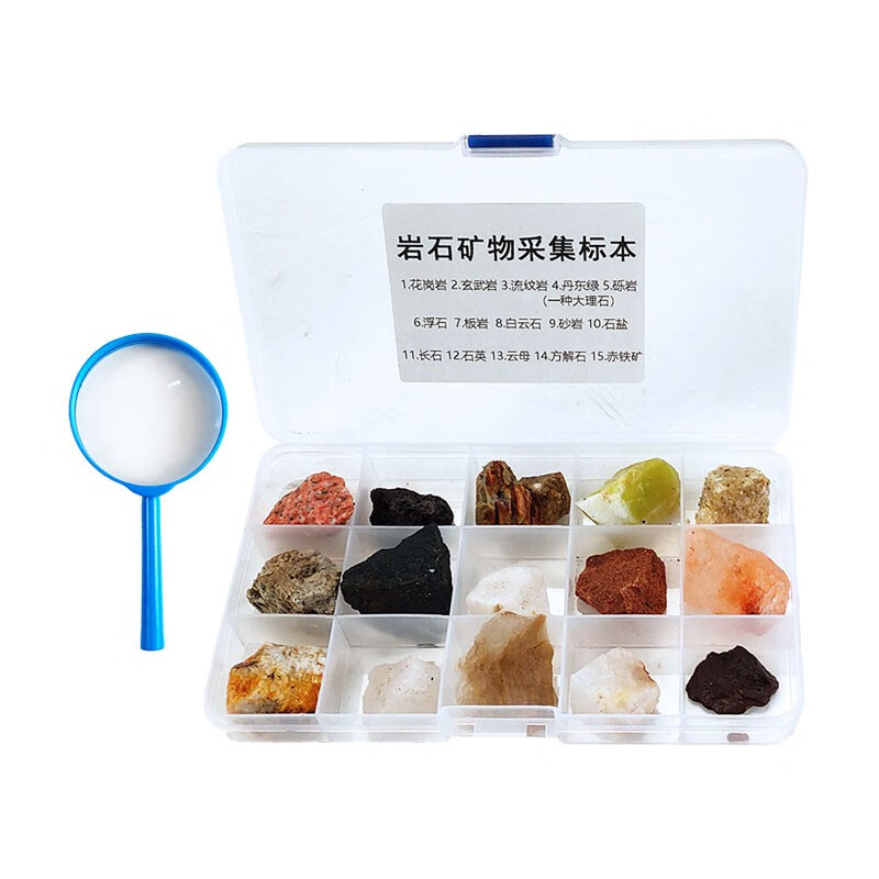 舜江 岩石矿物采集标本花岗岩玄武岩浮石灰页岩板岩长石英云母方解石