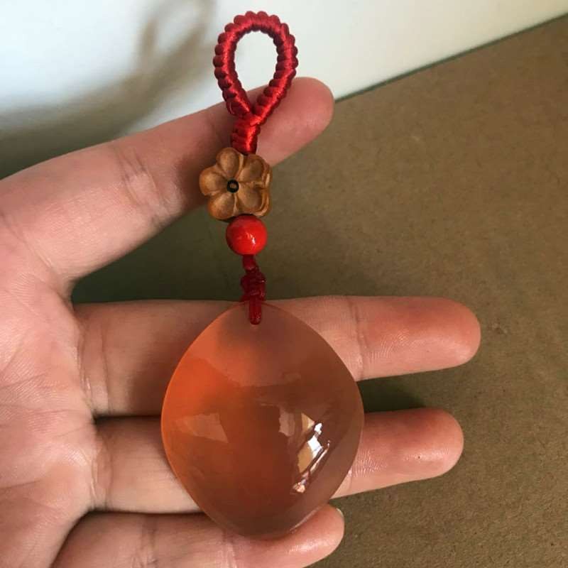 顶盈 鱼惊石 手工打磨青鱼石喉骨吊坠 男女款手串吊坠鱼惊平安扣 2g内