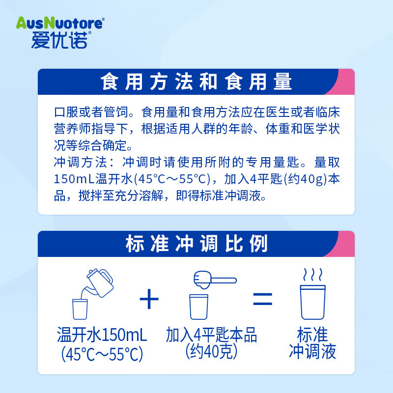 爱优诺优益力太深度水解奶粉特殊医学用途全营养配方粉短肽 防蛋白过敏 优益力太 400g*1罐 【深度水解】