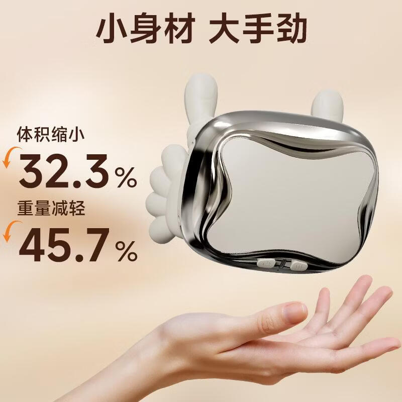 园洲绿颈肩按摩仪仿真人手背腿部按摩器揉捏热敷披肩家用教师节礼物生日礼物送男女友老公爸爸妈妈老师 米色【3档真揉捏+2档深热敷】 仿人手揉捏