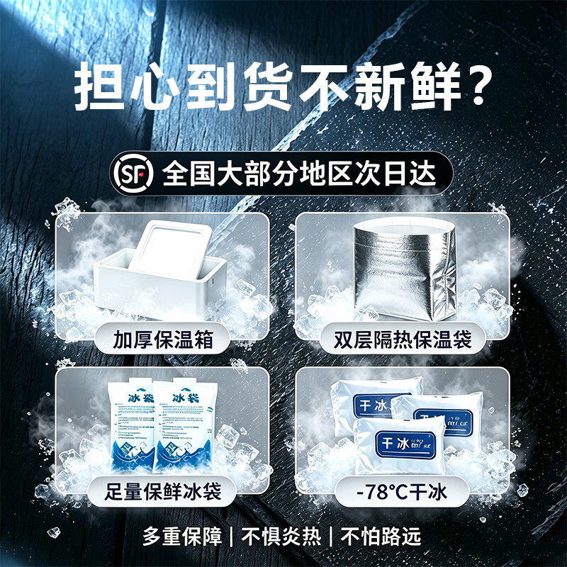 刘船长厄瓜多尔盐冻大虾中秋送礼 海捕鲜活速冻生鲜水产 4050盒装大虾 3.3斤(净重)