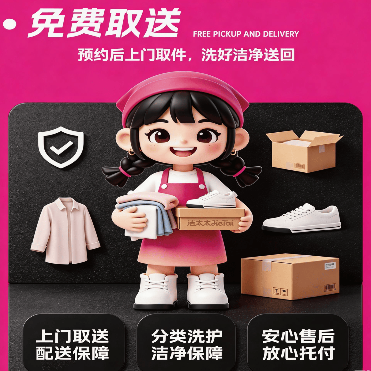 洁太太洗衣 洗运动鞋服务 运动鞋任洗 上门取件水洗 价值2000元以下 布面/网面/革面等 洗鞋服务 鞋子清洗5双(单双鞋子价值在2000元以内) (修改预约时间可联系客服)
