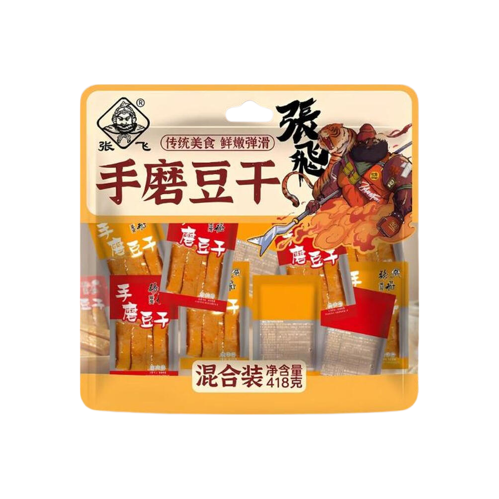 张飞手磨豆干418g混合装休闲零食豆制品小食  2027/1
