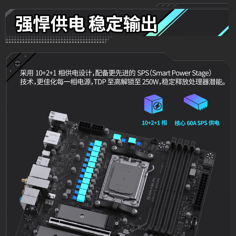 铭瑄 iCraft B850M WIFI 电竞之心 图 5