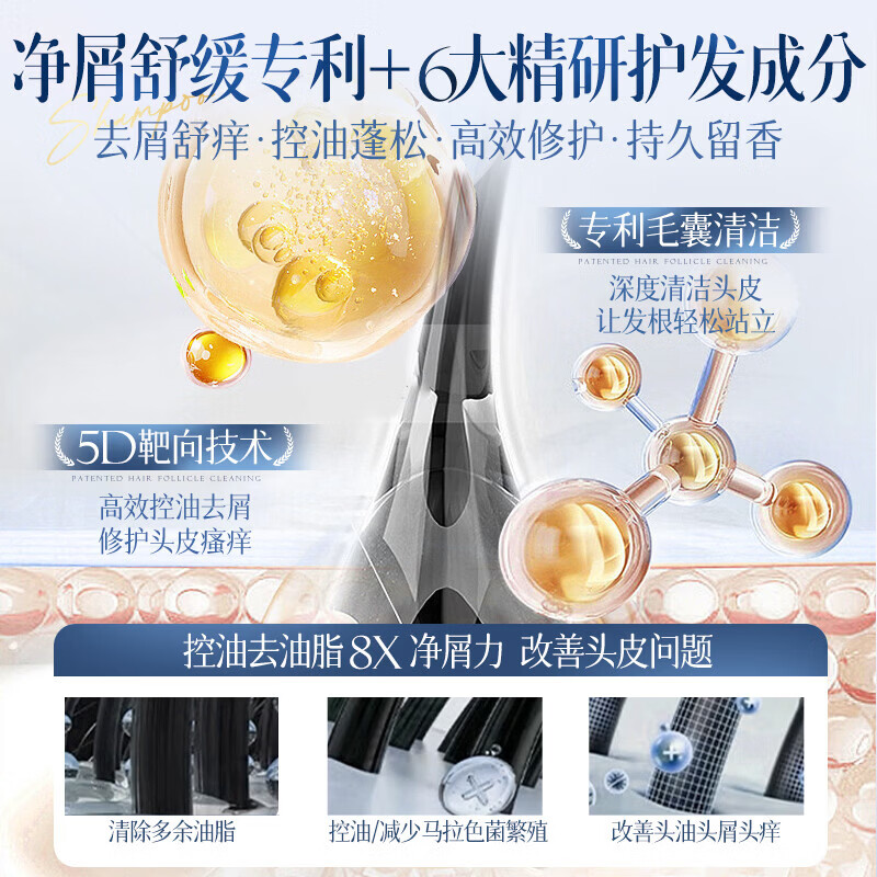 淘米匠二硫化硒洗发水液去屑止痒控油持久蓬松男女士专用头皮屑洗头膏露 【医研配方】二硫化硒洗发水500ml*1