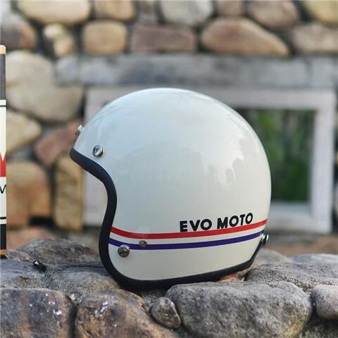 流彗头盔复古中国台湾摩托车ra vespa cm300夏盔3/4盔踏板通勤男女