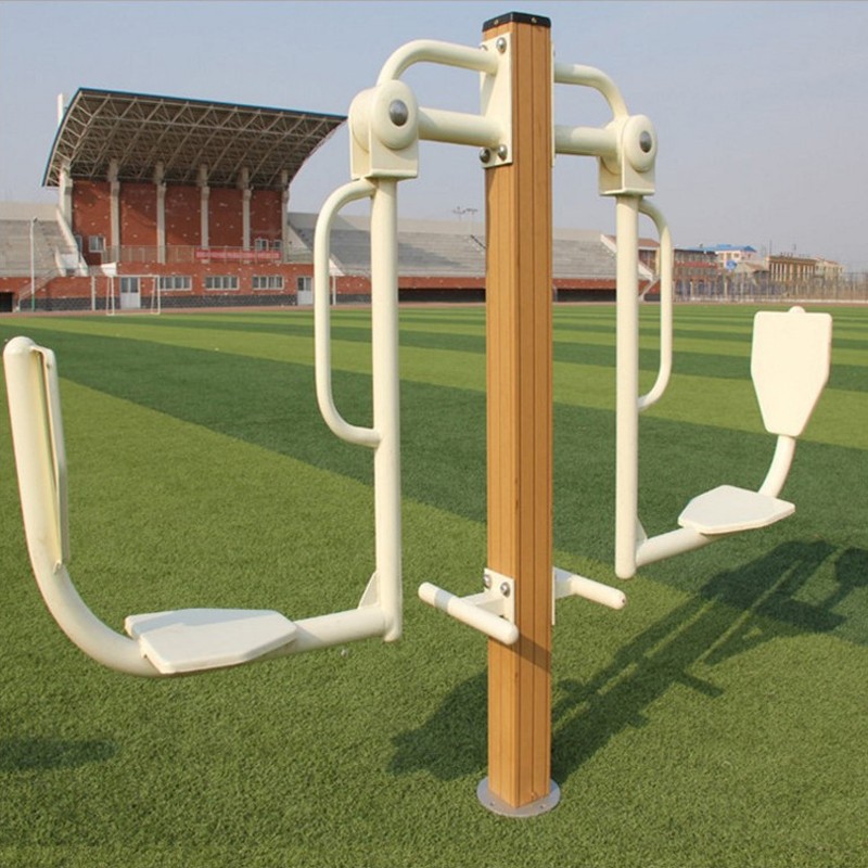 0镀锌管塑木室外小区公园广场锻炼体育用品 坐蹬器