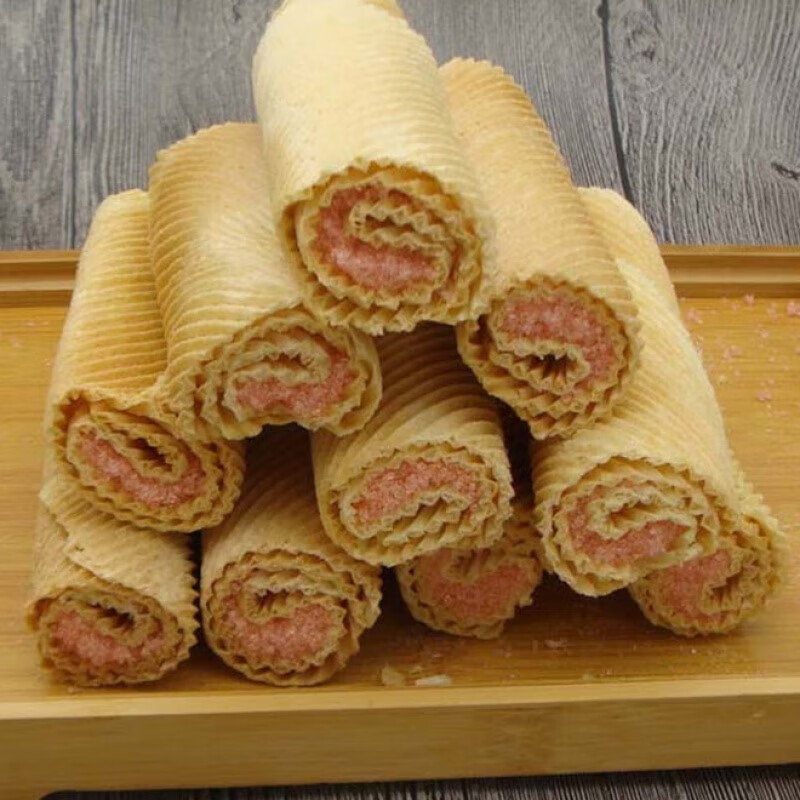 寄漪湖北80后老式鸡蛋卷夹心纯手工传统老式糕点现烤鸡蛋卷怀旧零食