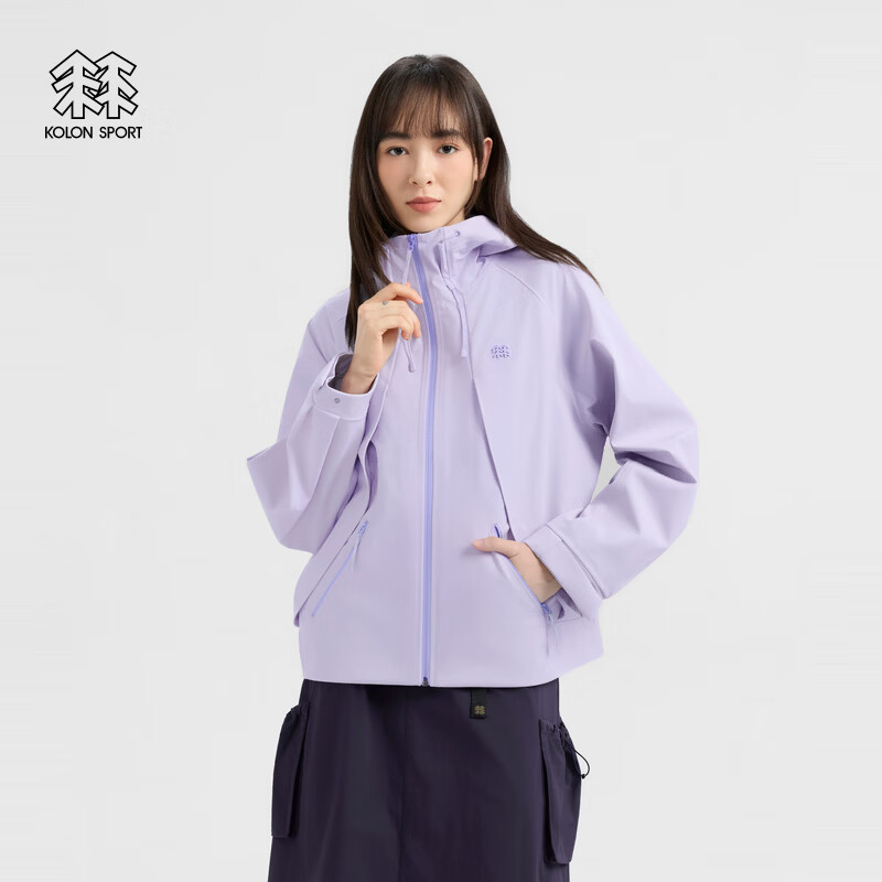 KOLON SPORT/可隆户外软壳衣 女士耐磨透湿防水bonding软壳夹克