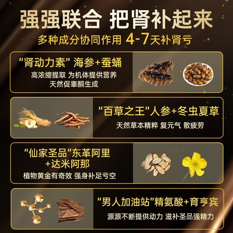 Yejeon精氨酸生精补肾大粗久睾酮素促睾酮补肾壮阳淫羊藿男士备孕 1瓶体验装【激活战力】