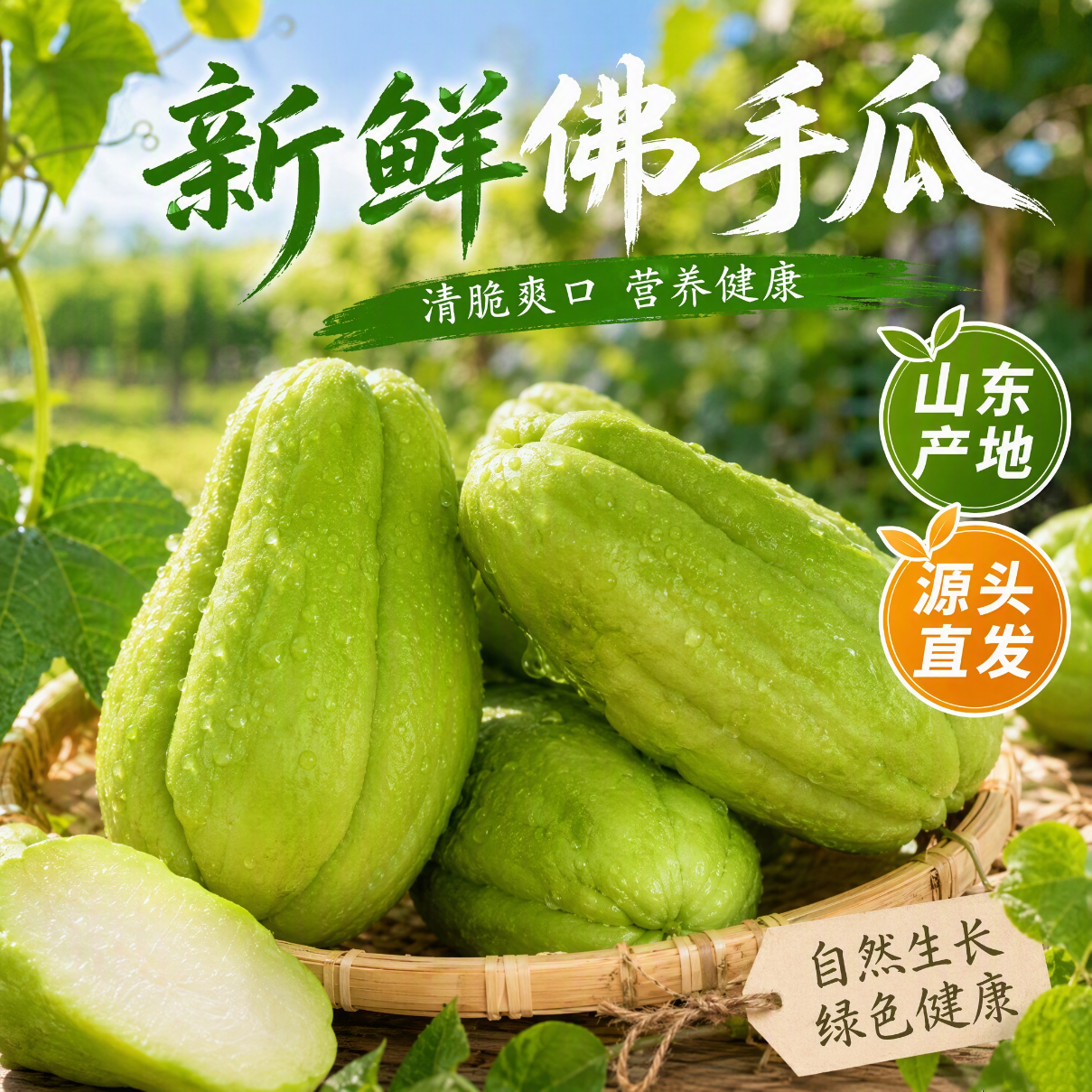 京鲜生山东佛手瓜净重3斤单果150g 13.47元 - 86线报