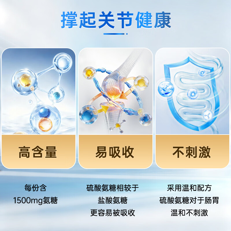 健安喜(GNC)氨糖软骨素钙片1500mg含MSM成人中老年人护关节营养品送礼优选 【舒缓关节】氨糖软骨素 160粒*1瓶